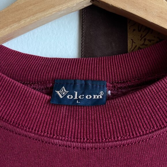 Vintage 90s RARE Volcom Surfing Maroon Crewneck Size L - Picture 7 of 7